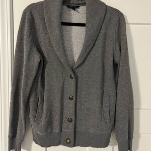 Tommy Hilfiger Gray Button-Up Cardigan